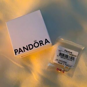 Pandora Dumbell and Heart Charm